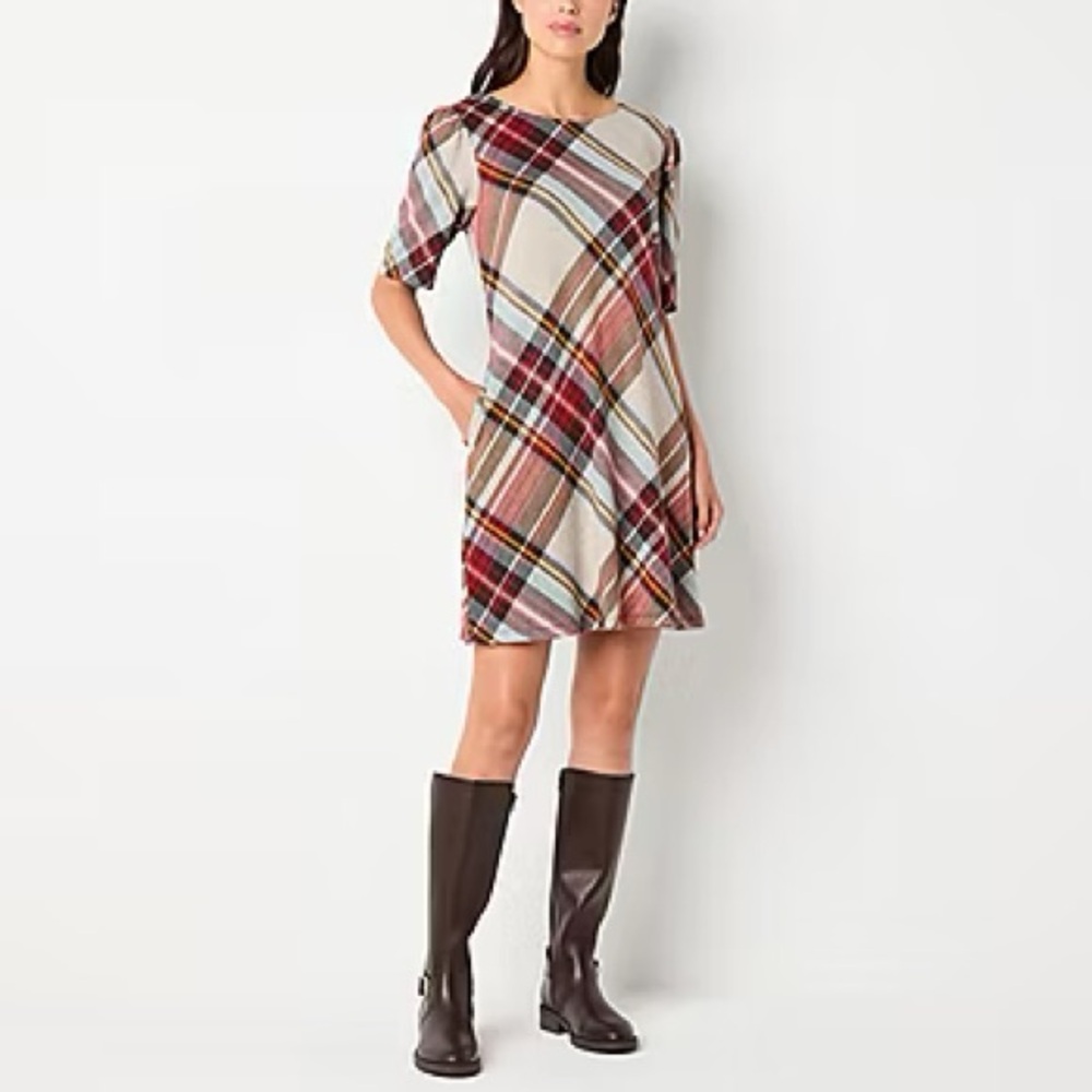 R&K Plaid Midi Dress - Multicolor